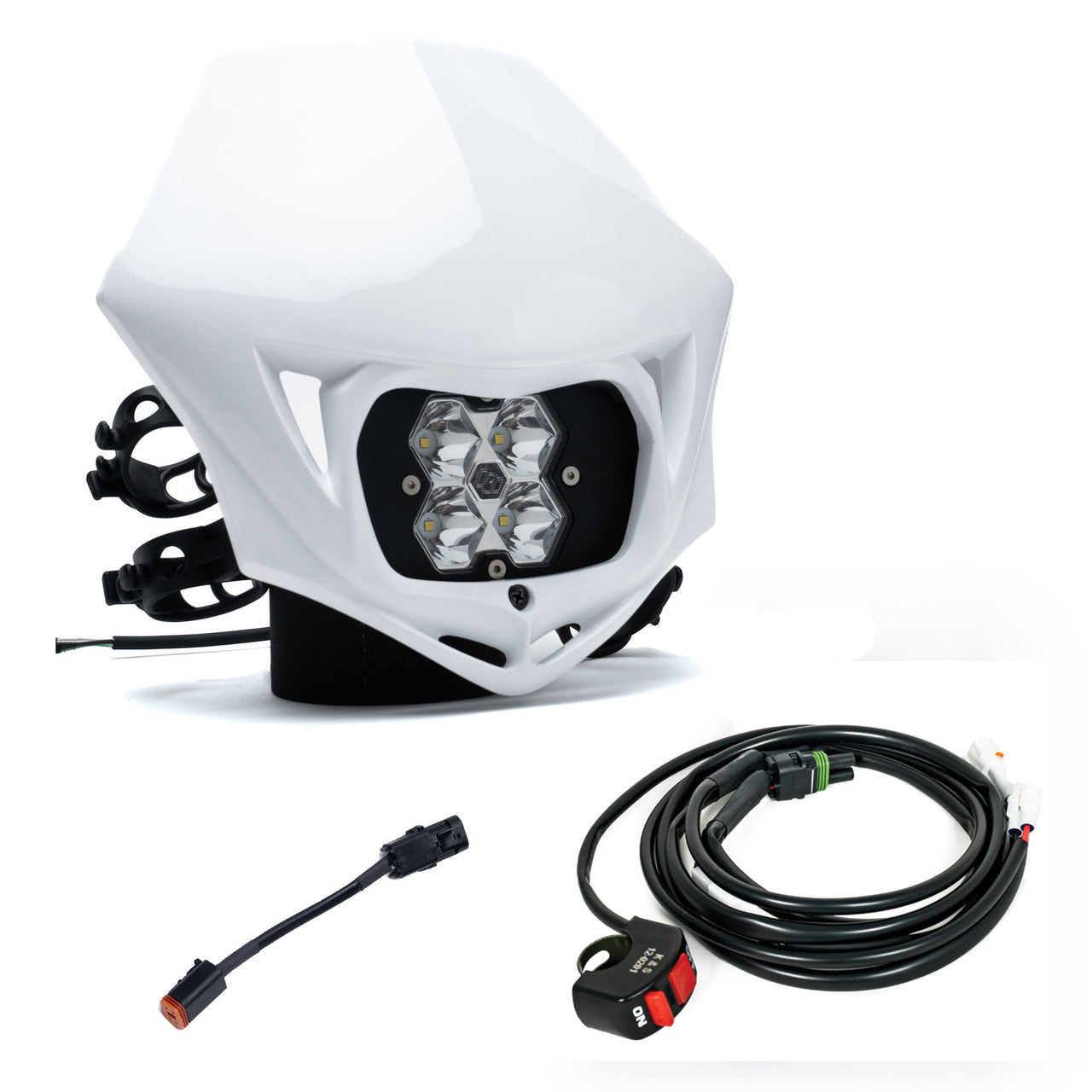 Squadron 2.0 Sport (D/C) Universal Headlight w/Shell / Wiring Harness Package - Suzuki RMZ250 (2010-16)/RMZ450 (2008-2016)